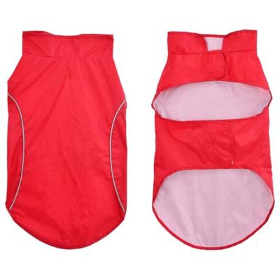 vidaXL Hondenregenjas met reflecterende strips polyester rood 2XL