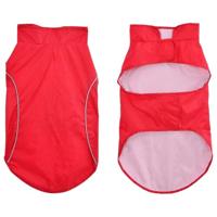 VidaXL Hondenregenjas met reflecterende strips polyester rood 2xl - thumbnail