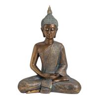 Buddha in goud van poly, B31 x D17 x H43 cm - thumbnail