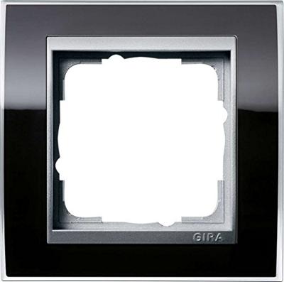Gira Event Clear Zwart / Aluminum 1-voudig