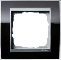 Gira Event Clear Zwart / Aluminum 1-voudig - thumbnail