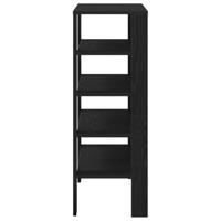 Schoenenrek 61x32x87,5 cm bewerkt hout zwart - thumbnail