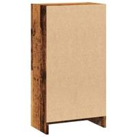 Boekenkast 40x24x76 cm bewerkt hout oud houtkleurig - thumbnail