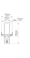 B-Tech BT77 Luidspreker-wandbeugel Kantelbaar, Zwenkbaar Afstand tot de muur (max.): 27.3 cm Wit 1 paar - thumbnail