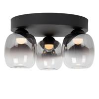 Lucide TAMINO - Plafonnière - LED Dimb. - 3x5,6W 3000K - Zwart - thumbnail