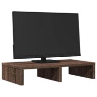VidaXL Monitorstandaard 50x27x10 cm bewerkt hout bruin eikenkleurig - thumbnail