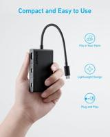 Anker USB-C Hub 332 (5-in-1, 4K HDMI) met 100W HDMI-scherm, 4K@30Hz, 5Gbps USB-C en USB-A datapoorten voor MacBook, iPad, Lenovo, Dell, laptops HP en anderen - thumbnail