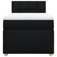 Boxspring met matras stof zwart 180x200 cm - thumbnail