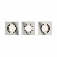 Philips Set vierkante inbouwspotsDonegal (3x) GU10 mat chroom - 5040317PN - thumbnail