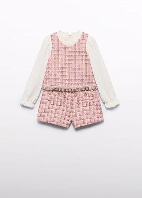 Abel & Lula winter bermuda-set meisjes - roze