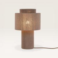 Tafellamp Nevada taupe - E27-fitting - IP20 voor binnen - Taupe - Gevlochten katoenen koordjes - Drielaags - thumbnail