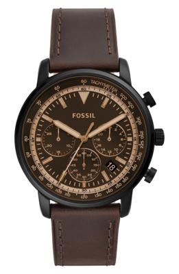 Fossil Goodwin chronometer Herenhorlogemet leren band, 44 mm Fossil Goodwin chronometer Herenhorlogemet leren band, 44 mm