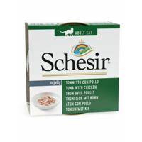 SCHESIR Tuna with chicken in jelly - nat kattenvoer - 85g - thumbnail