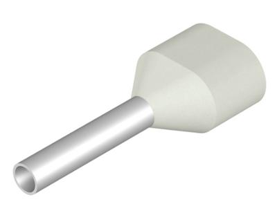 Weidmüller 9037660000 Dubbele adereindhulzen 2.5 mm² Deels geïsoleerd Grijs 100 stuk(s)