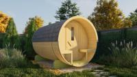 Tuindeco barrelsauna Ø195x300 cm 38 mm vuren blank- Boogdak- Onbehandeld vurenhout- Tuindeco - thumbnail