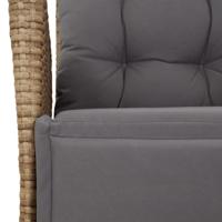 9-delige Tuinset met kussens poly rattan beige - thumbnail
