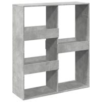 Boekenkast 100x33x135 cm bewerkt hout betongrijs - thumbnail