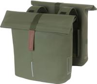 BASIL Tas city dubbel vegan leather | moss green 28-32l - thumbnail