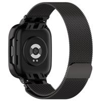Milanese bandje met case - Zwart - Xiaomi Redmi Watch 3 - thumbnail