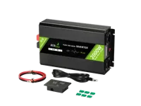 EcoLine - Omvormer 12V Naar 220V/230V - 2000w Vermogen - Zuivere sinus - Spanningomvormer - Remote Controlled - thumbnail