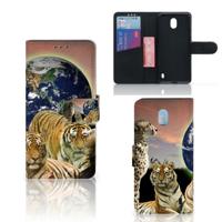 Nokia 1 Plus | Telefoonhoesje | Met pasjeshouder | Roofdieren - thumbnail