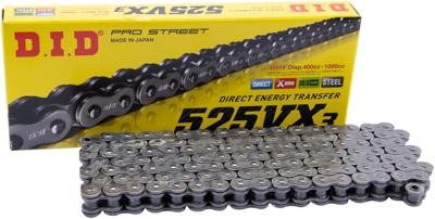 D.I.D Chain did 525 vx3 128 n gray/gray open