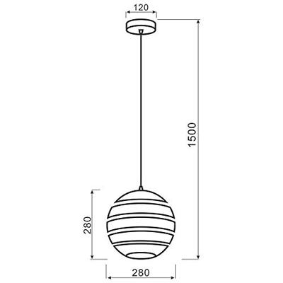 Deko Light Ankaa 280 342138 Hanglamp LED, Halogeen E27 40 W RVS