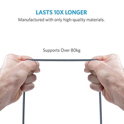 Anker Powerline+ 1,8 m Micro USB-kabel, de kwalitatief hoogwaardige, snellere en duurzamere oplaadkabel voor Samsung, Nexus, LG, Motorola, Android-smartphones en meer (Grijs)