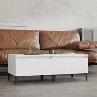 Bijzettafels 2 st 50x46x35 cm bewerkt hout hoogglans wit - thumbnail