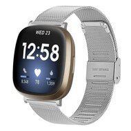 Fitbit Versa 3/4 & Sense 1/2 - Milanese bandje met klemsluiting - Zilver Fitbit Versa 3/4 & Sense 1/2 - Milanese bandje met klemsluiting - Zilver