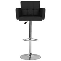 Barkrukken 2 st kunstleer zwart - thumbnail