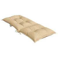 VidaXL Stoelkussens 2 st hoge rug 120x50x7 cm stof gemêleerd beige - thumbnail