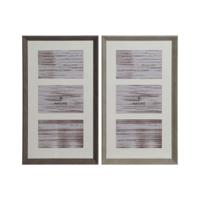 Fotolijsten Home ESPRIT Wit Bruin Grijs Kristal polyestyreen Stads 23 X 3 X 41 cm (2 Stuks) - thumbnail