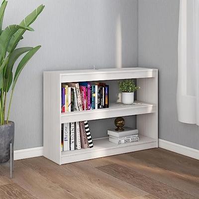 Boekenkast/kamerscherm 100x30x71,5 cm grenenhout wit