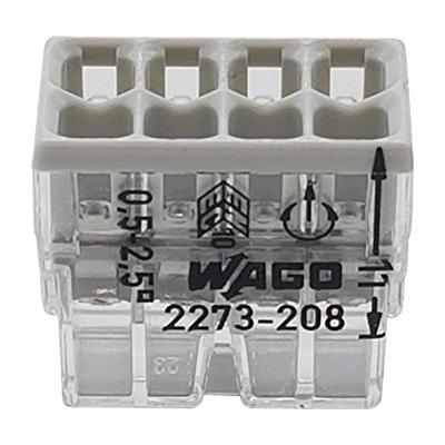 WAGO 2273-208-50 2273 Lasklem Flexibel: 0.5-2.5 mm² Massief: 0.5-2.5 mm² Aantal polen: 8 50 stuk(s) Transparant, Lichtgrijs Box WAGO 2273-208-50 2273 Lasklem Flexibel: 0.5-2.5 mm² Massief: 0.5-2.5 mm² Aantal polen: 8 50 stuk(s) Transparant, Lichtgrijs Box