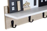 Planken DKD Home Decor Kapstok 39 x 9 x 27 cm Zwart Bruin Wit Hout MDF - thumbnail