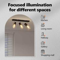 VidaXL Plafondspot met schijnwerpers zwart 38 x 6,5 x 11,5 cm metaal - thumbnail