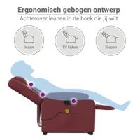 Sta-op-massagestoel verstelbaar kunstleer wijnrood - thumbnail