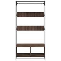 VidaXL Kledingkast 90x50x180 cm bewerkt hout bruin eikenkleurig - thumbnail