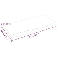 VidaXL Wastafelblad 60x30x2 cm onbehandeld massief hout - thumbnail