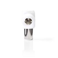 IEC (Coax) -Connector Haaks | Male - 2 Stuks | Wit - thumbnail