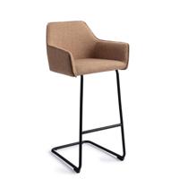 Jesper Home Barkruk 'Hofu' Arch Black, kleur French Toast (zithoogte 75cm) - thumbnail