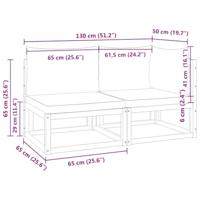 Tuinbank 2-zits met kussens massief acaciahout - thumbnail