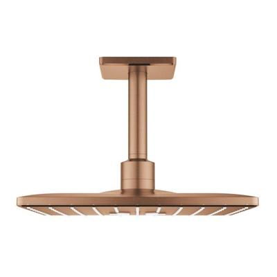 GROHE Rainshower SmartActive 310 Cube Hoofddouche - 31x31cm - 2 straalsoorten - plafondarm 14.2cm - geborsteld warm sunset 26481dl0