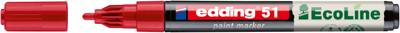 Paintmarker edding 51 eco waterbasis 1-2mm rood
