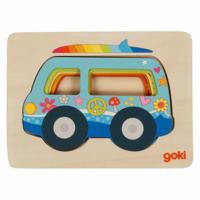 Goki houten lagenpuzzel auto, 5st. - thumbnail