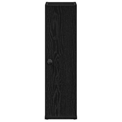 Badkamerkast met rolhouder 20,5x22x72 cm zwart