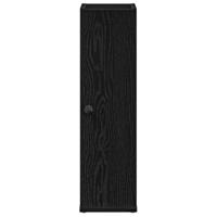 Badkamerkast met rolhouder 20,5x22x72 cm zwart - thumbnail