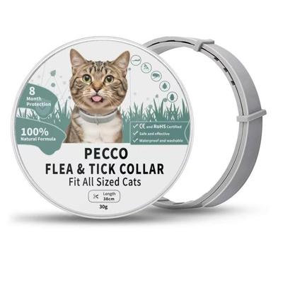 Pecco Katten vlooien- en tekenband - Natuurlijk - Werking 8 maanden - 38 cm