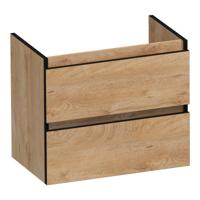 Brauer Joy Edge - Onderkast Ondiep - 60 cm - met 2 Softclose Lades Greeploos en 1 Sifon Uitsparing - Forest Tan - thumbnail